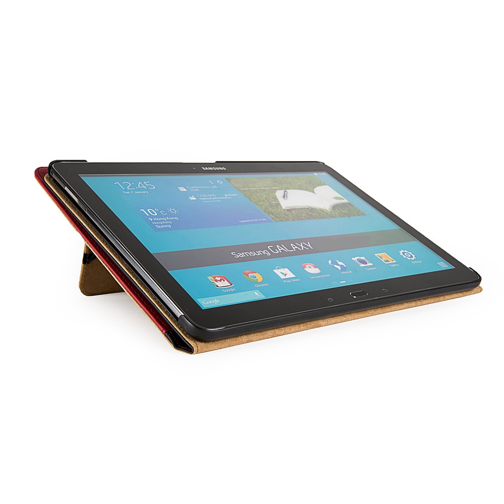 Mary Portfolio Case for Samsung® Galaxy Tab 4 10.1 with Sleep Mode (Black/Red) 