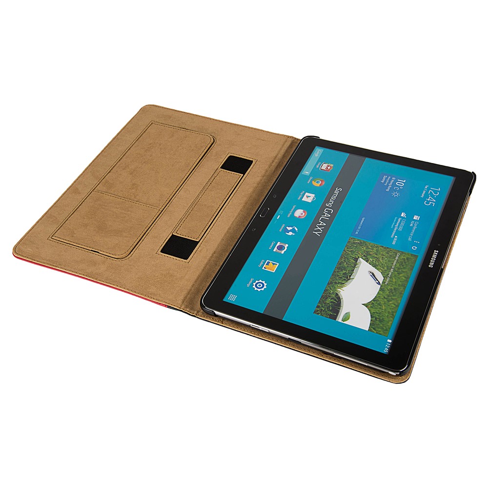 Mary Portfolio Case for Samsung® Galaxy Tab 4 10.1 with Sleep Mode (Black/Red) 