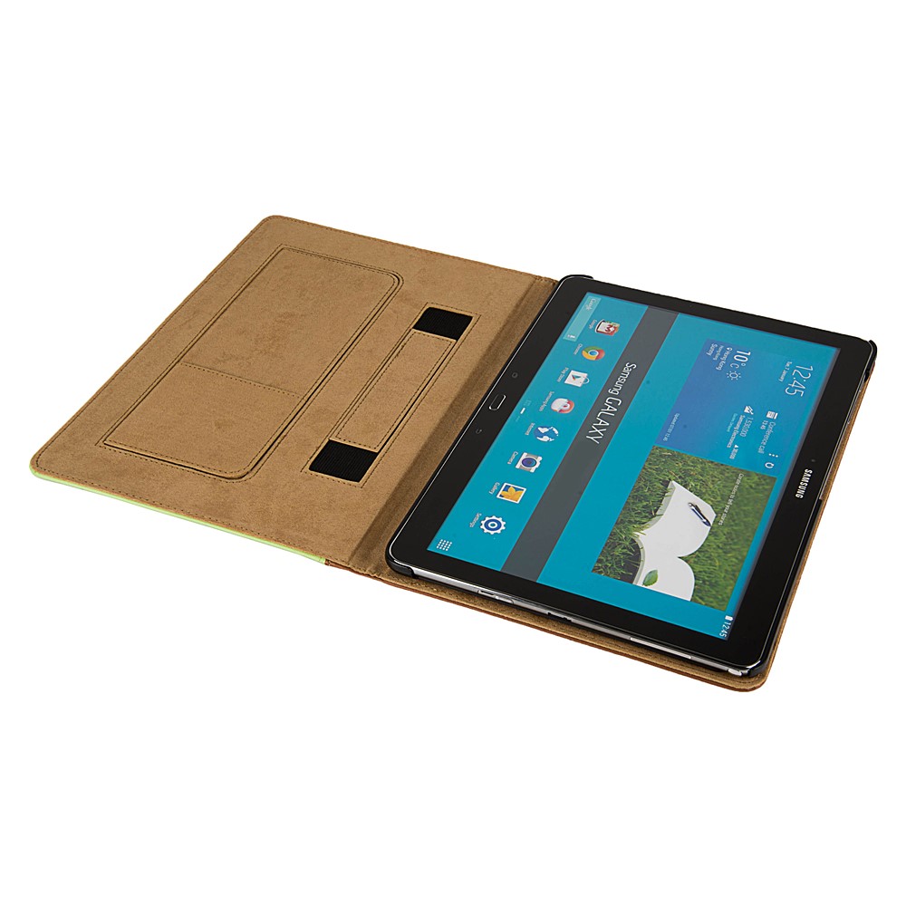 Mary Portfolio Case for Samsung® Galaxy Tab 4 10.1 w/Sleep Mode (Green/Brown) 