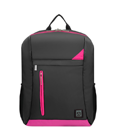 Adler Laptop Backpack 15.6" (Metallic Grey with Magenta Pink Trim)