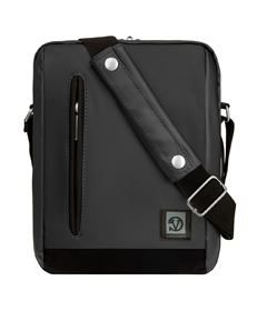Adler Laptop Shoulder Bag 10.2" (Metallic Grey/Black Trim)