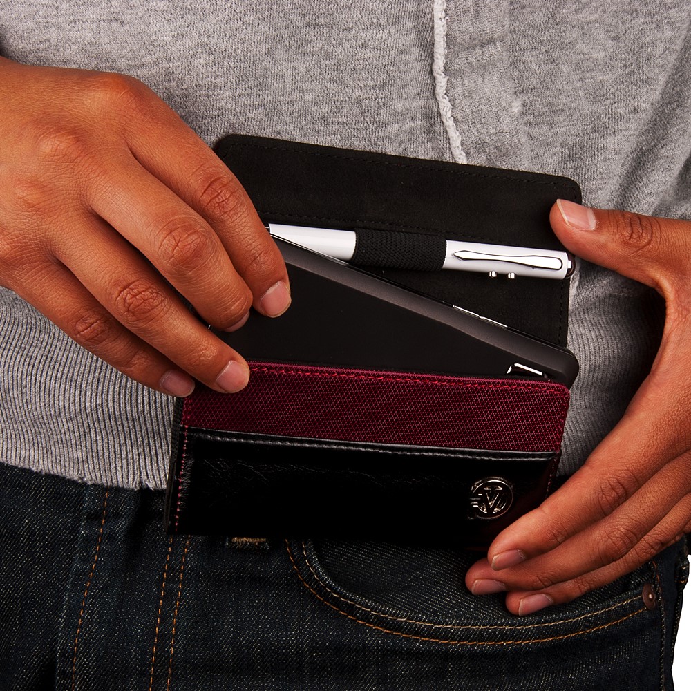 Portola Carrying Holster w/Belt Clip and Stylus Holder (Red/Black)