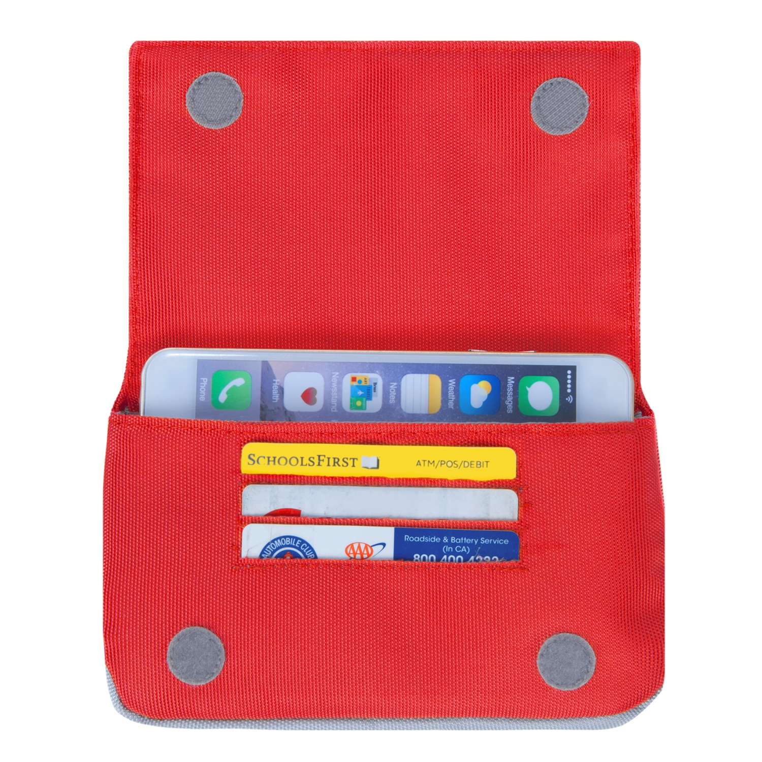 Poly Wallet Case (Red/Grey)                                                              