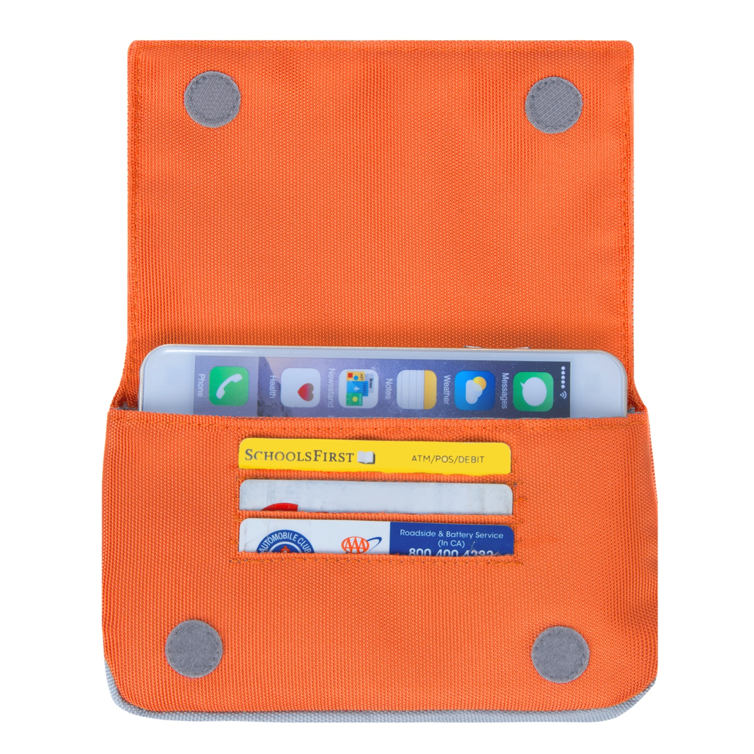 Poly Wallet Case (Orange/Grey)                                                           