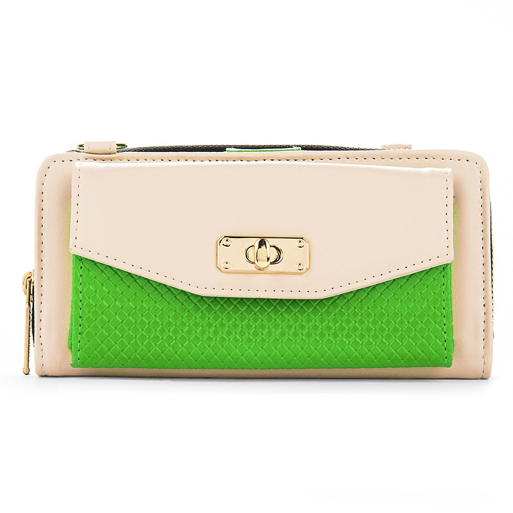 Venice Clutch (Cream/Lime)