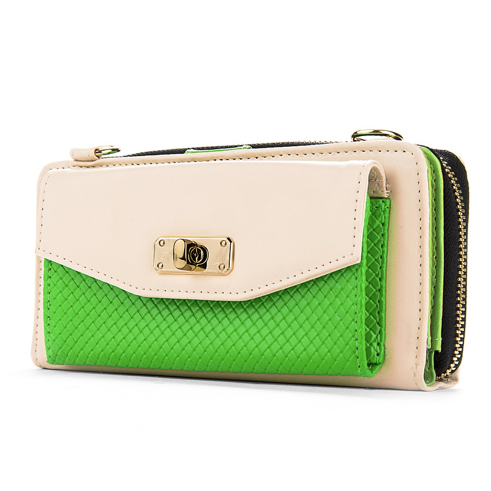 Venice Clutch (Cream/Lime)