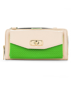 Venice Clutch (Cream/Lime)