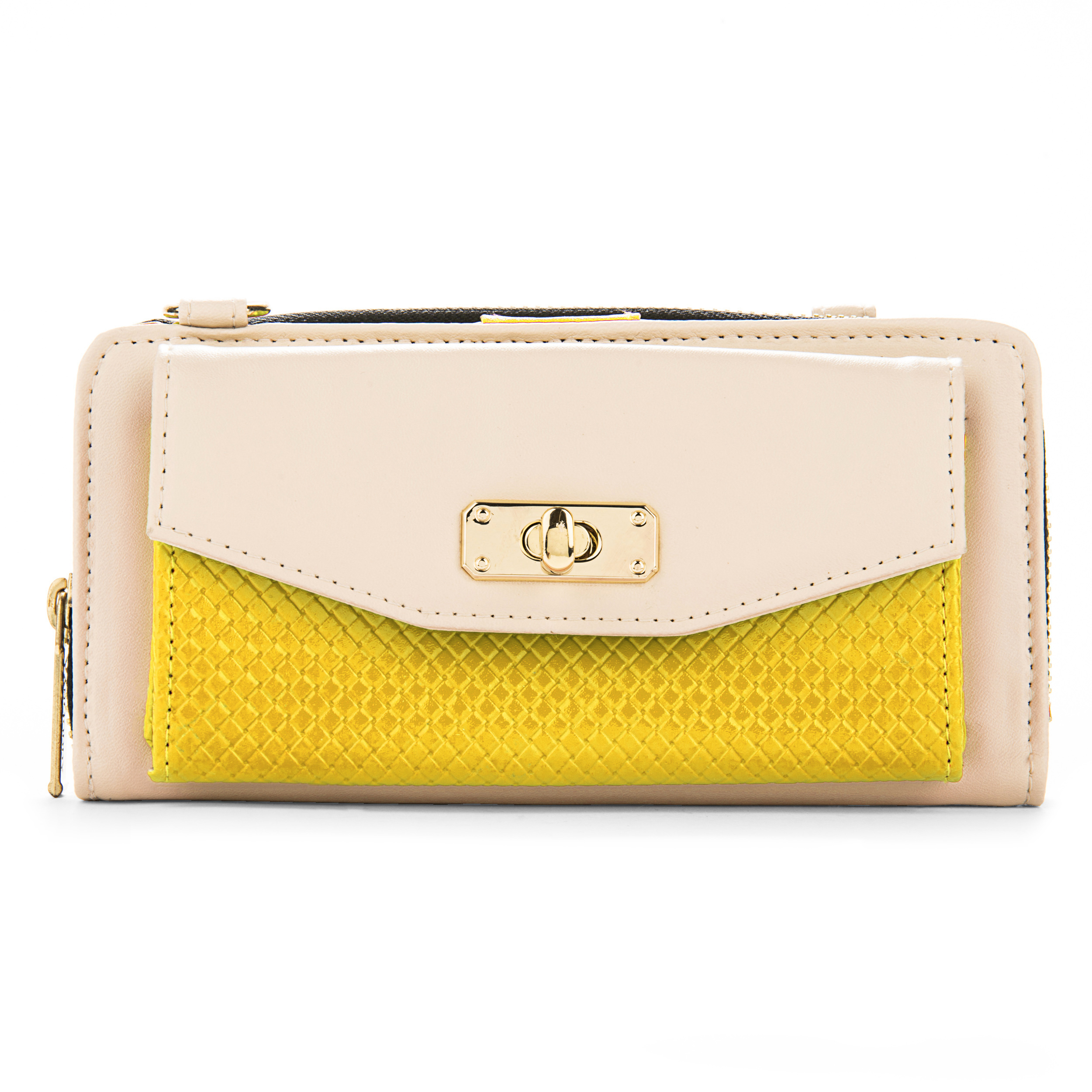 Venice Clutch (Cream/Yellow)