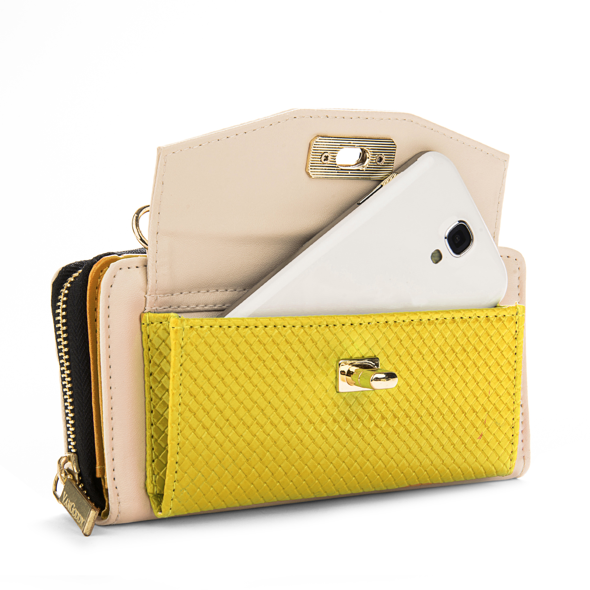 Venice Clutch (Cream/Yellow)