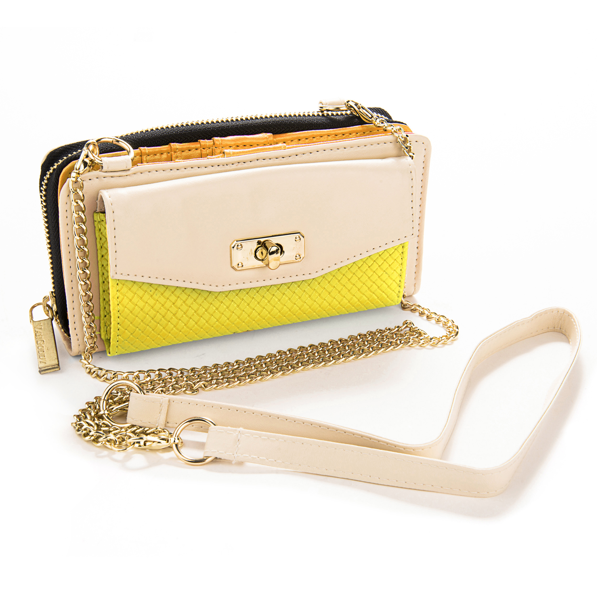 Venice Clutch (Cream/Yellow)