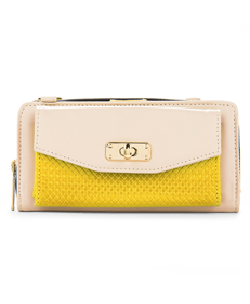 Venice Clutch (Cream/Yellow)