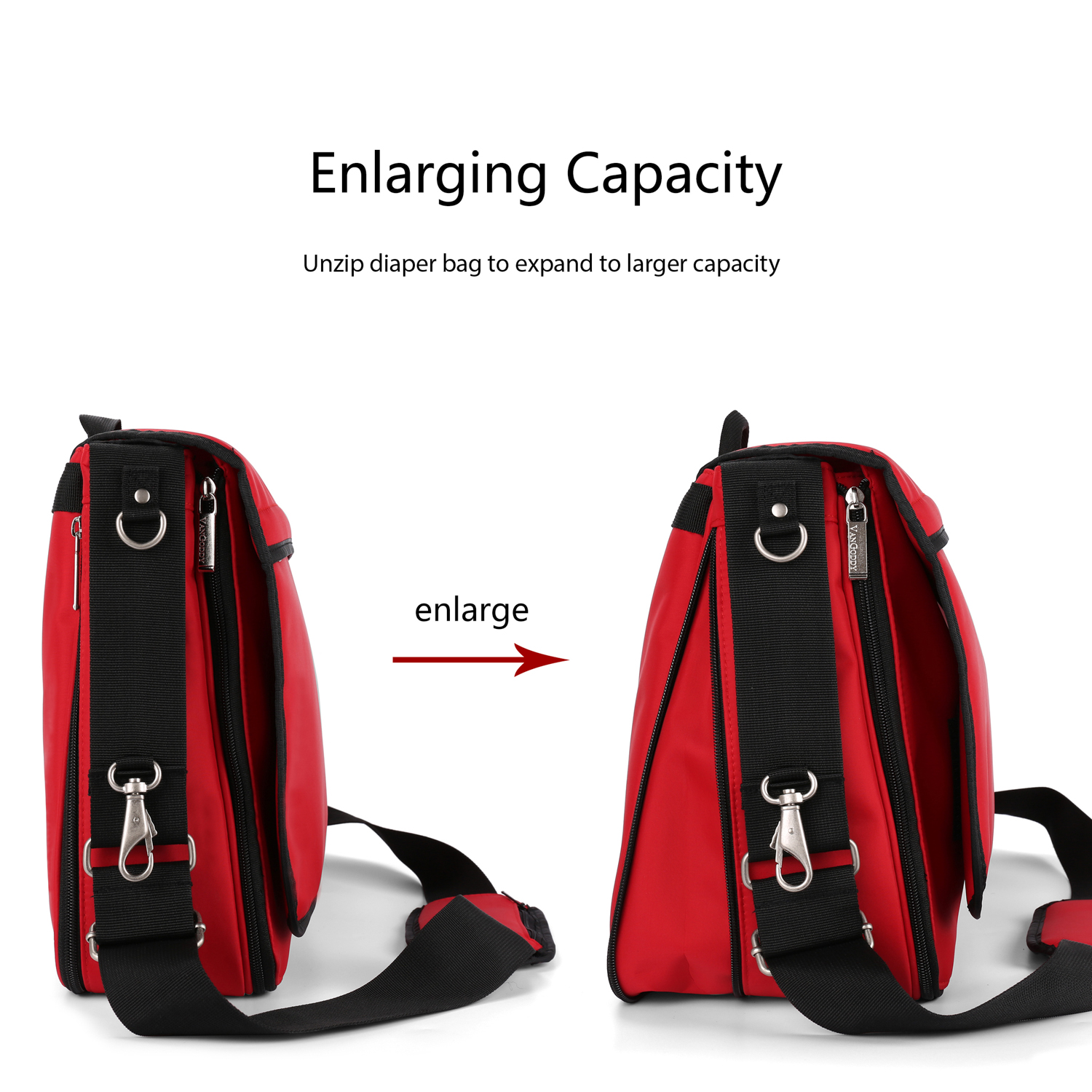 Casy Baby Diaper Bag (Red)