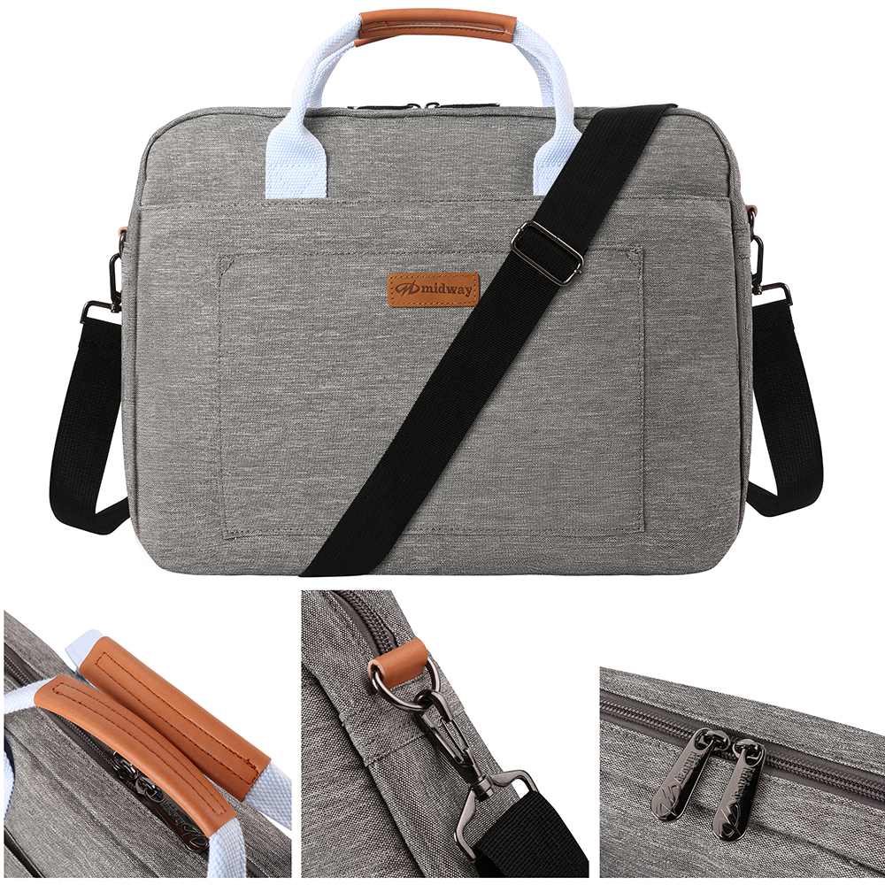 Laptop Bag with Handle, 15.6 Inch Grey