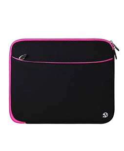 (Black/Pink) Neoprene 12 Laptop Carrying Sleeve (Black/Pink) Neoprene 12 Laptop Carrying Sleeve