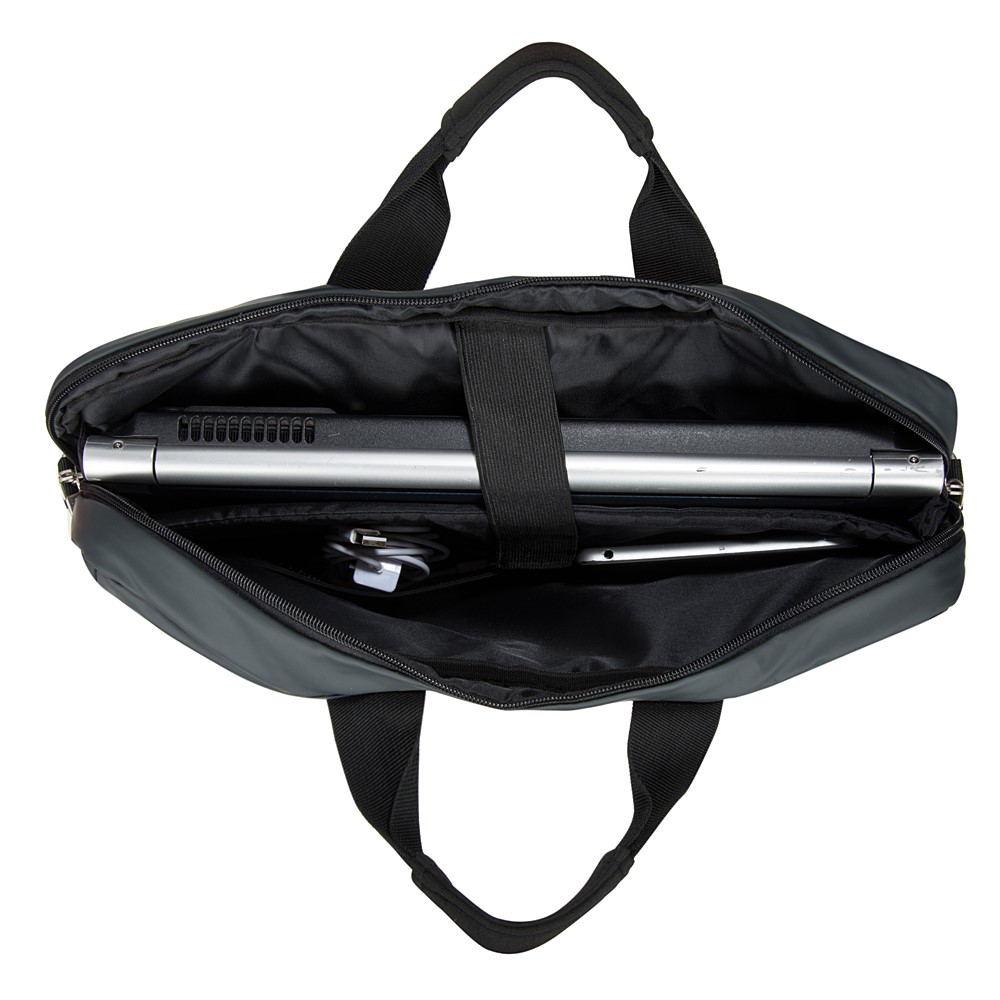 Adler Laptop Shoulder Bag 15.6" (Metallic Grey/Black Trim)