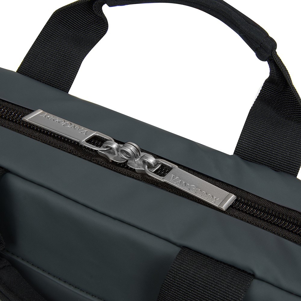 Adler Laptop Shoulder Bag 15.6" (Metallic Grey/Black Trim)