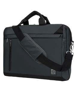 Adler Laptop Shoulder Bag 15.6" (Metallic Grey/Black Trim)