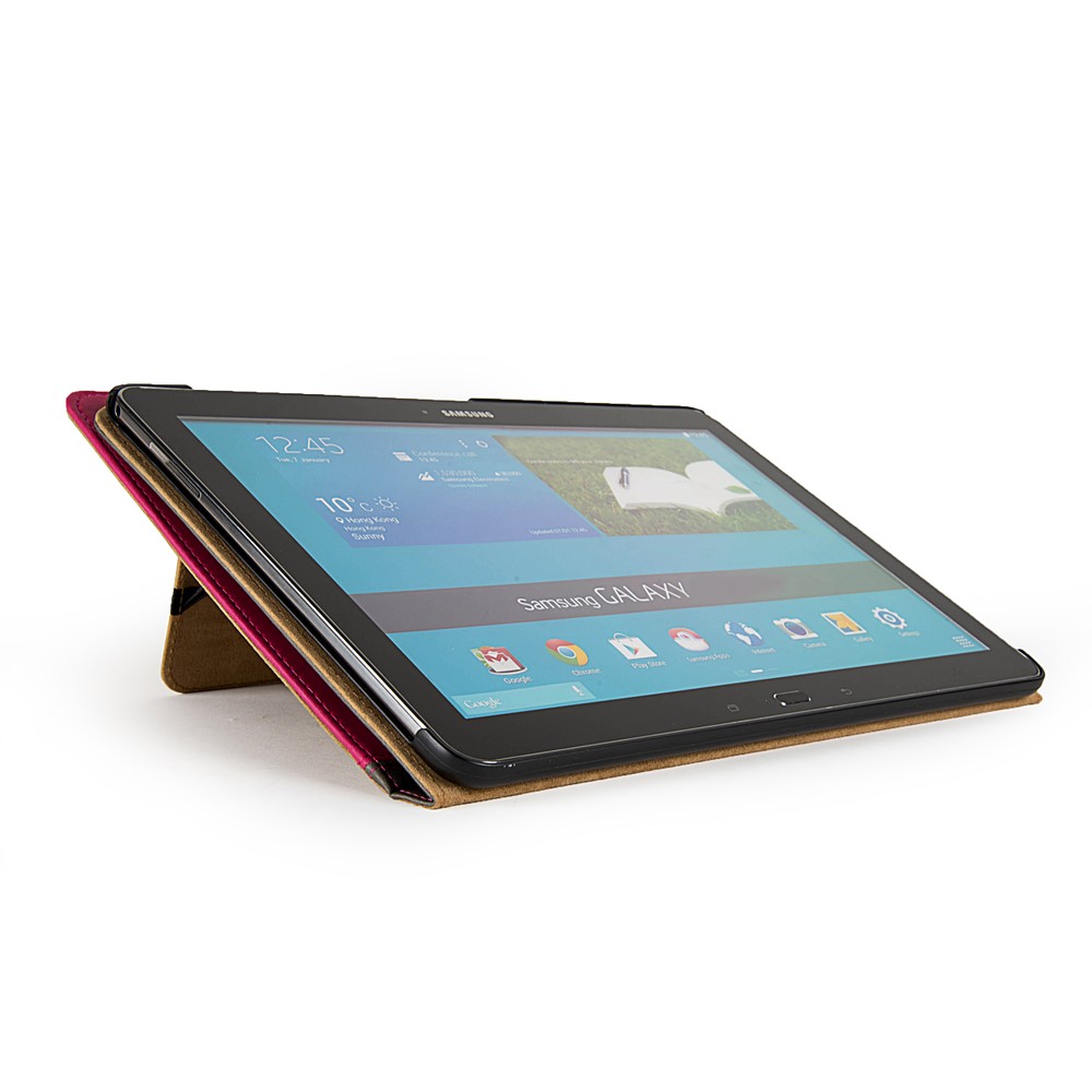 Mary Portfolio Case for Samsung® Galaxy Tab 4 10.1 with Sleep Mode (Pink/Gray) 