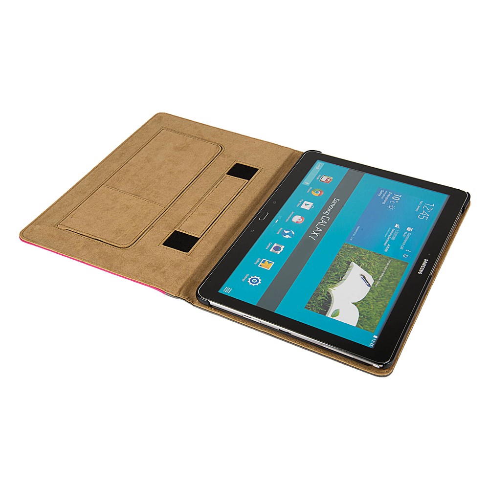 Mary Portfolio Case for Samsung® Galaxy Tab 4 10.1 with Sleep Mode (Pink/Gray) 
