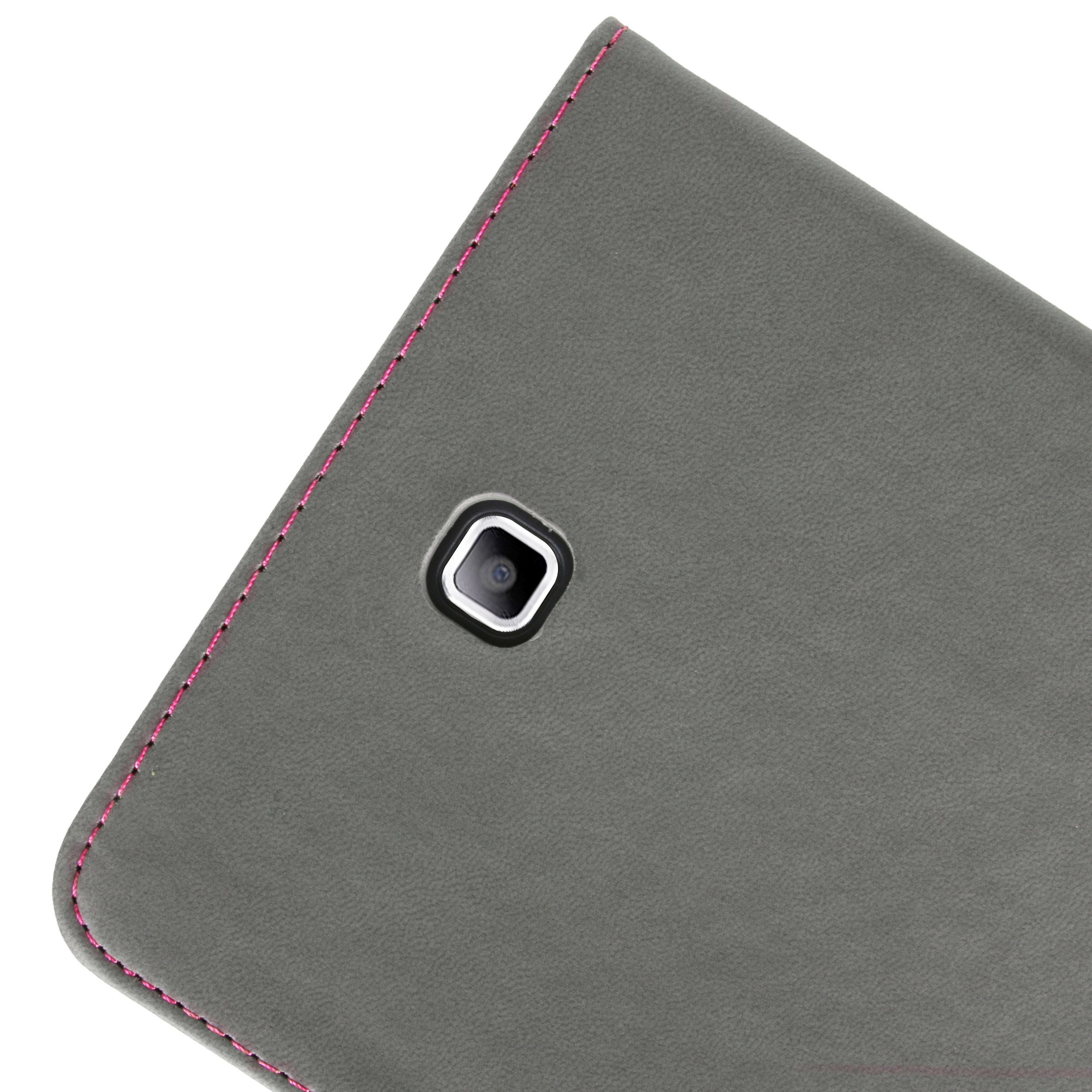 Mary Portfolio Case for Samsung® Galaxy Tab 4 8.0 with Sleep Mode (Pink/Gray) 