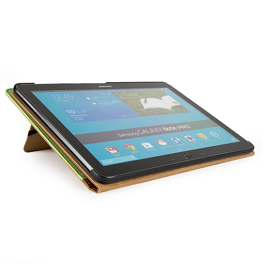 Mary Self Stand Case for Samsung® Galaxy Note Pro 12.2 (Green/Brown) 