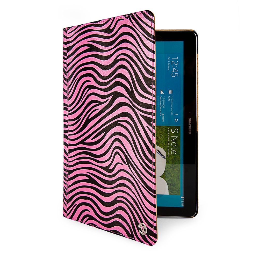 Mary Self Stand Case for Samsung® Galaxy Note Pro 12.2 (Pink/Black Zebra) 