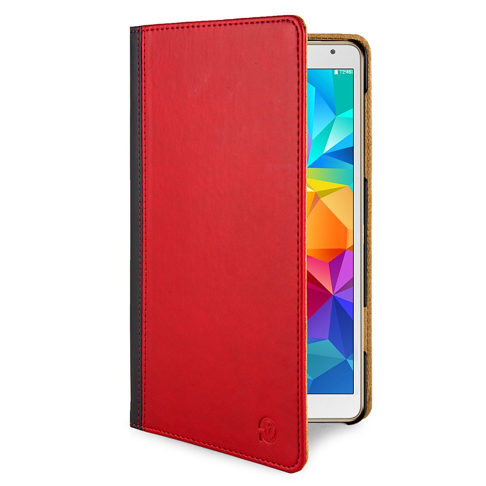 Mary Portfolio Case for Samsung® Galaxy Tab 4 8.0 with Sleep Mode (Black/Red) 