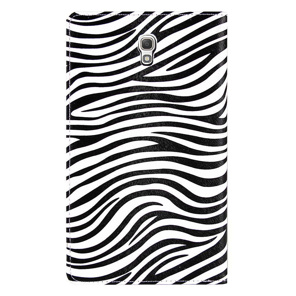 Mary Portfolio Case for Samsung® Galaxy Tab 4 8.0 with Sleep Mode (Black/White Zebra) 