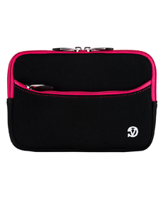 Tablet Neoprene Sleeve 7" (Black/Pink Trim) 