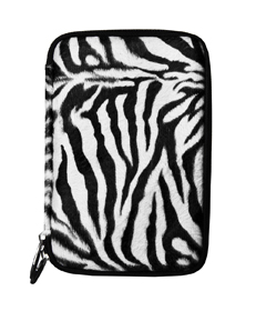 Zebra Faux Fur Hard Cube