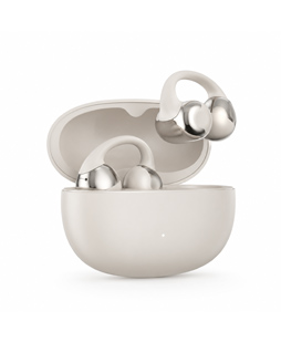 Clip Open-Ear Wireless Earbuds with Charging Case, IPX5 Water-Resistant, Biege