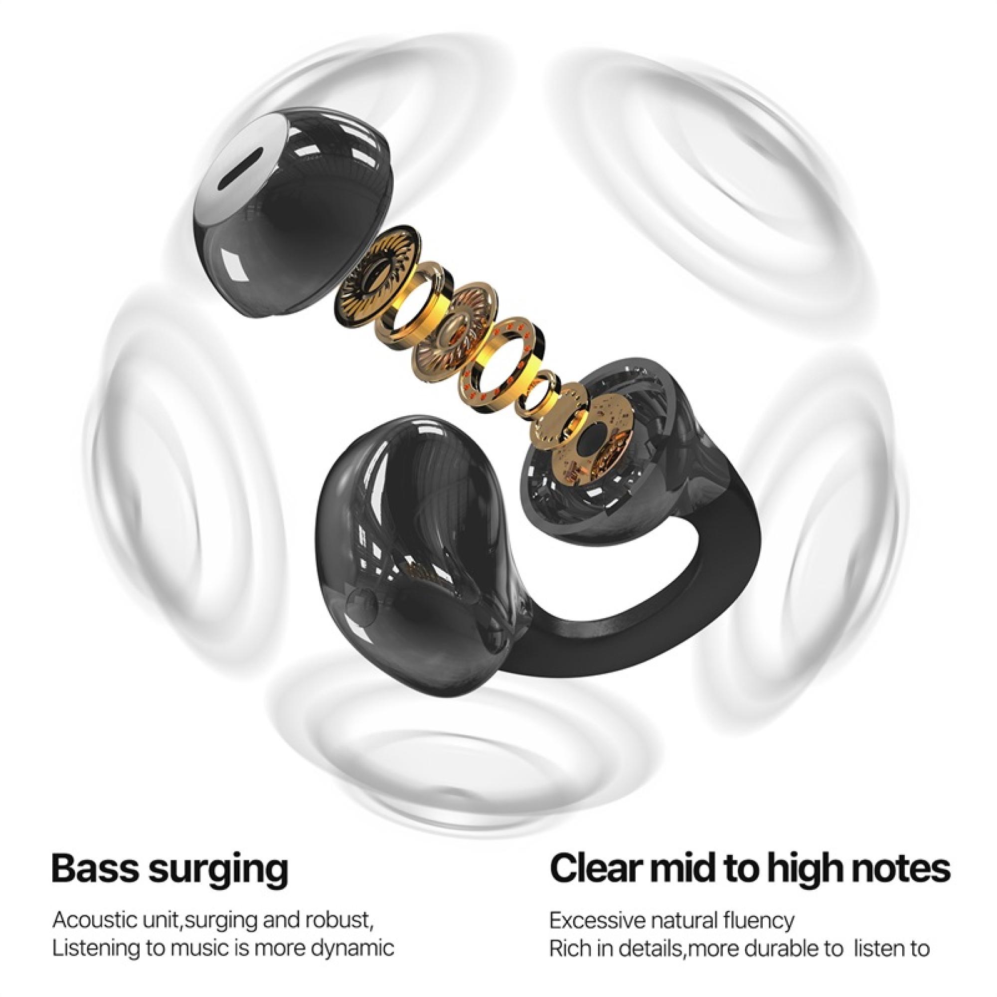 MyBat Pro Clip Open-Ear Earbuds - Gray