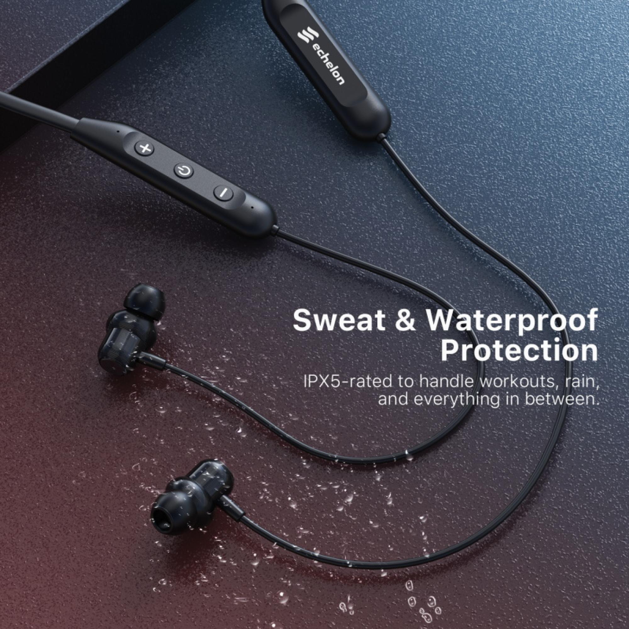 echelon FitFlex Neckband Bluetooth Earbuds - Black