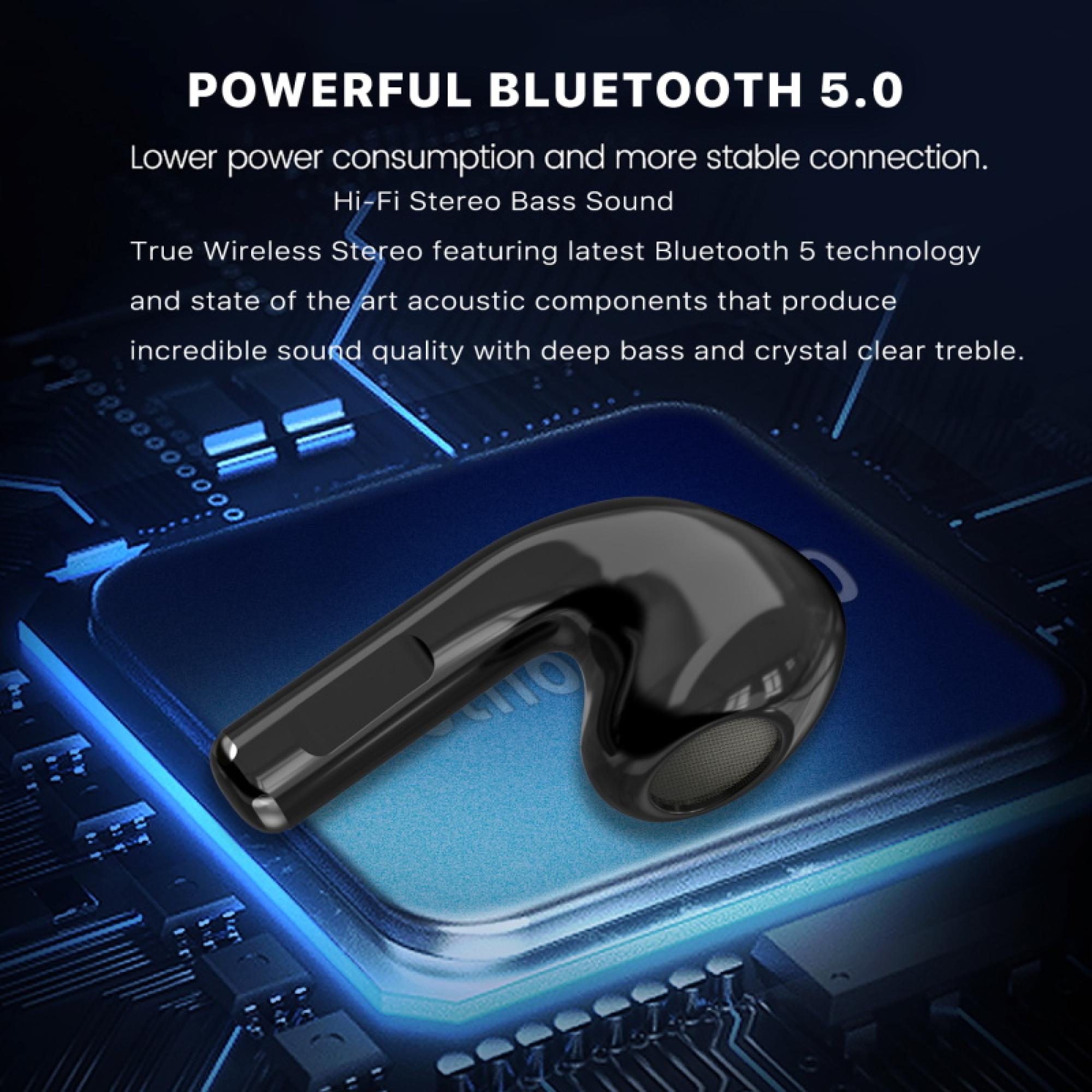 MyBat Pro Orbit True Wireless Earbuds with Charging Case - Black