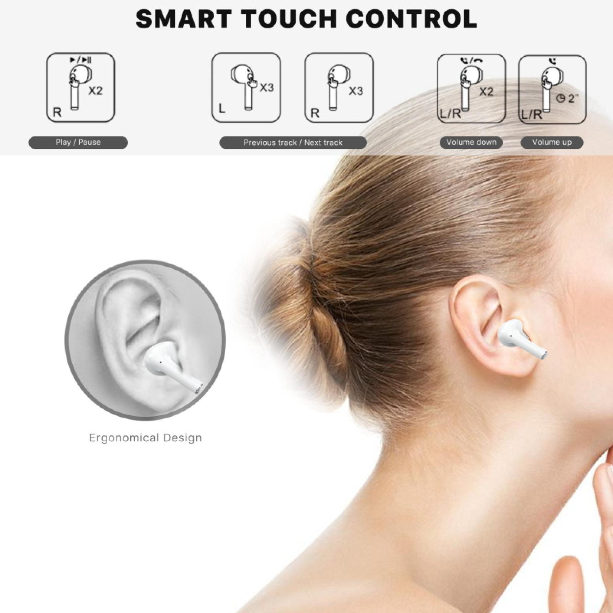 MyBat Pro Orbit True Wireless Earbuds with Charging Case - White