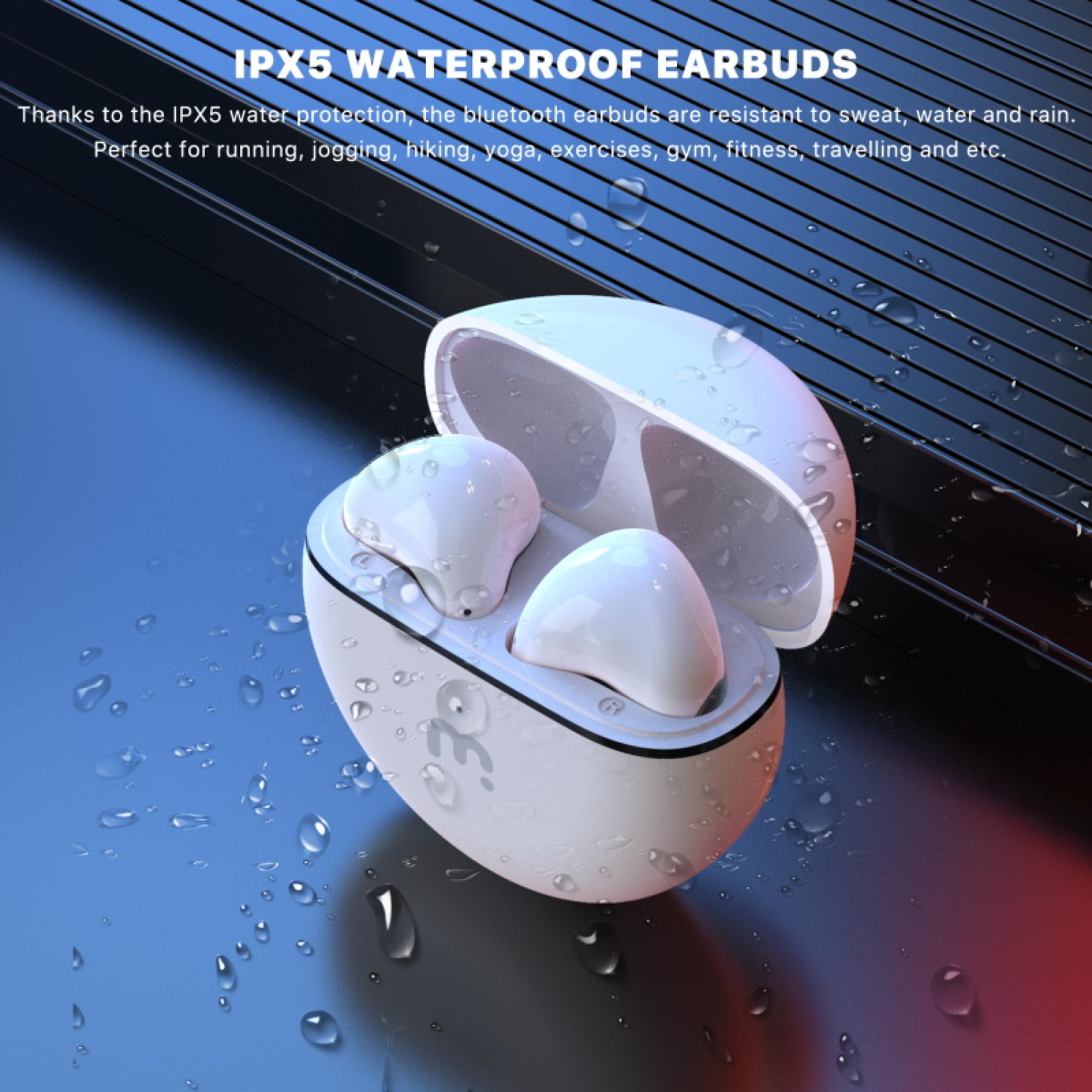 MyBat Pro Orbit True Wireless Earbuds with Charging Case - White