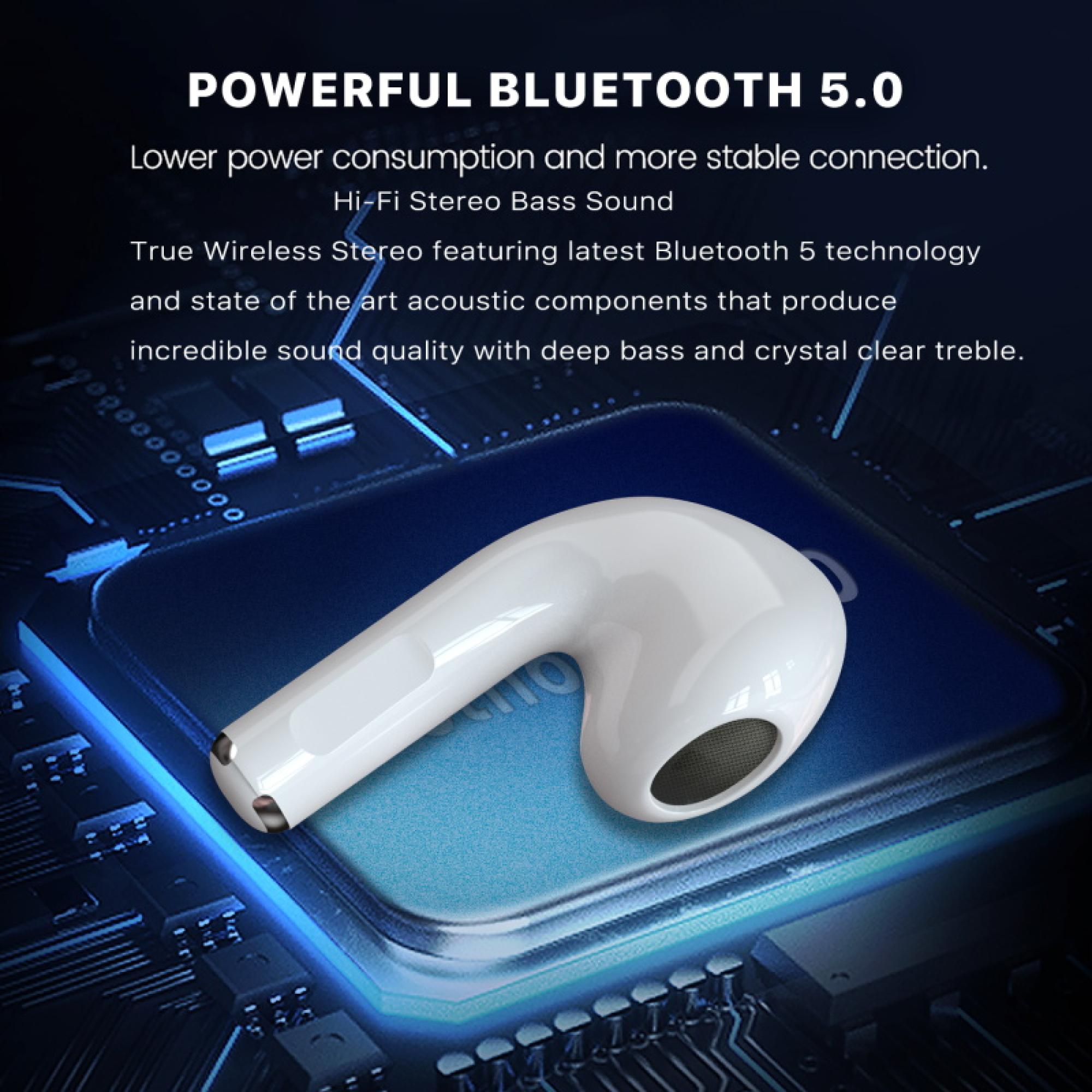 MyBat Pro Orbit True Wireless Earbuds with Charging Case - White