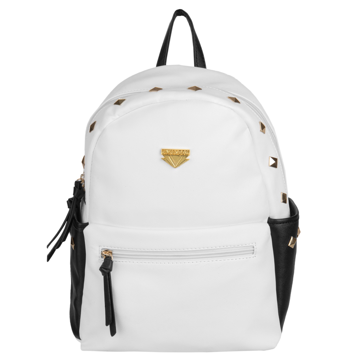 Mini Rivets PU Leather Backpack (White)