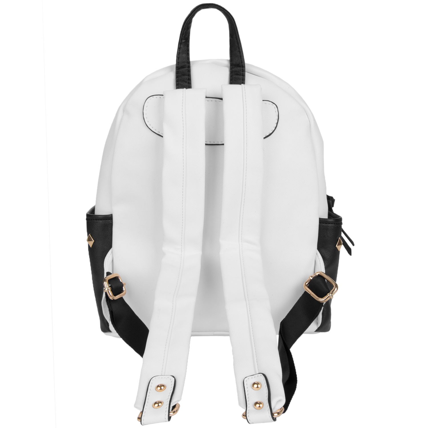 Mini Rivets PU Leather Backpack (White)