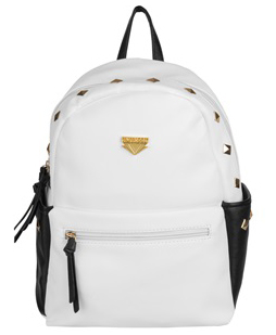 Mini Rivets PU Leather Backpack (White)