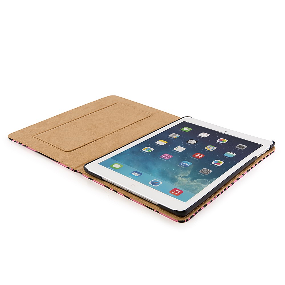 Mary Case for iPad Air with Sleep Mode (Pink/Black Zebra) 