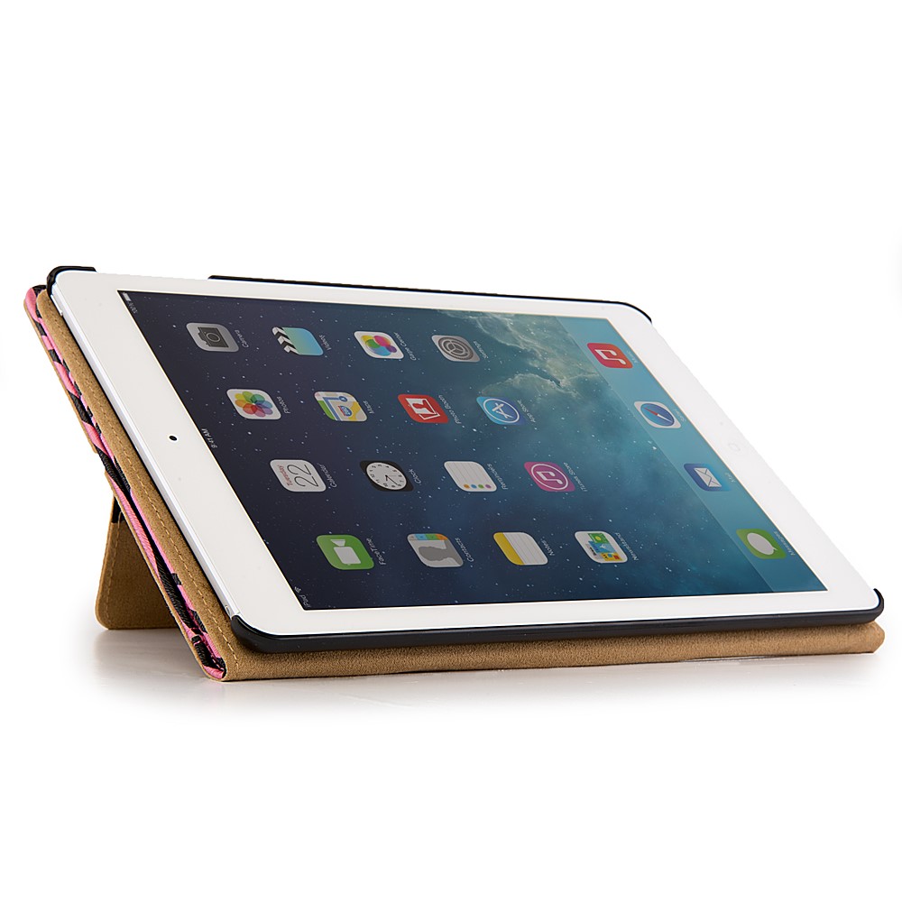 Mary Case for iPad Air with Sleep Mode (Pink/Black Zebra) 