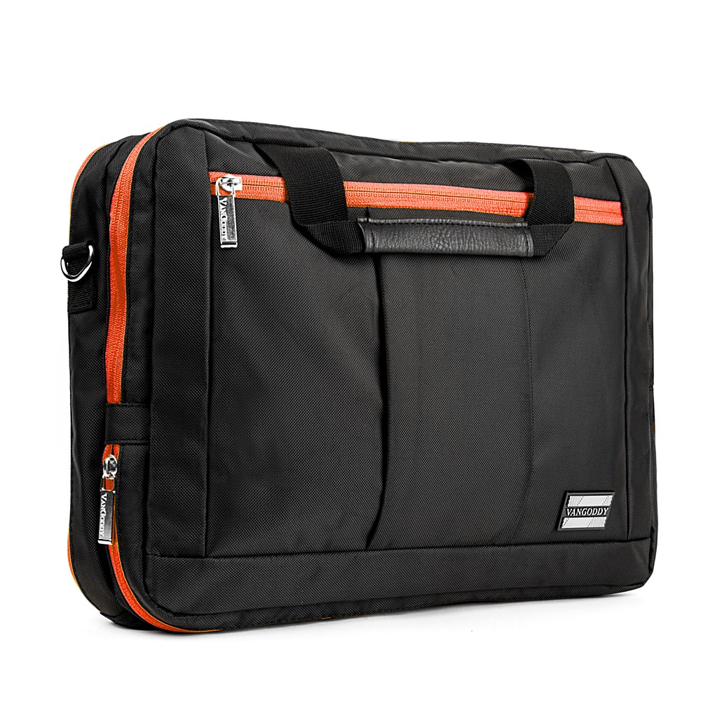El Prado Laptop Messenger/ Backpack (Black/Orange) 15-17