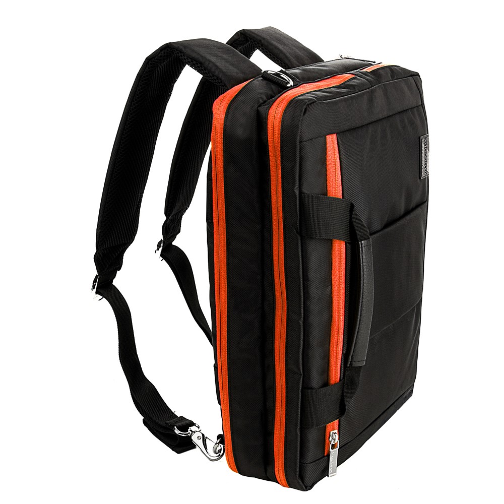 El Prado Laptop Messenger/ Backpack (Black/Orange) 15-17"