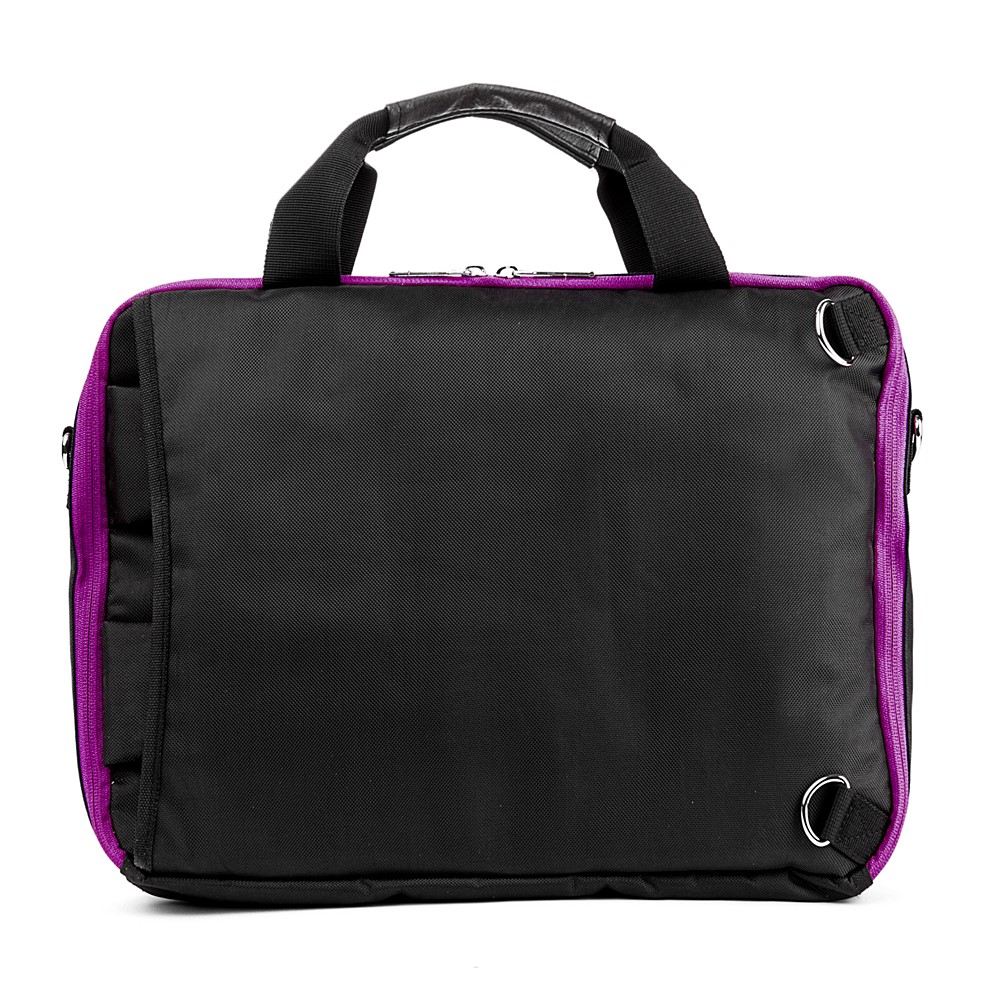 El Prado Laptop Messenger/ Backpack  (Black/Purple) 15-17