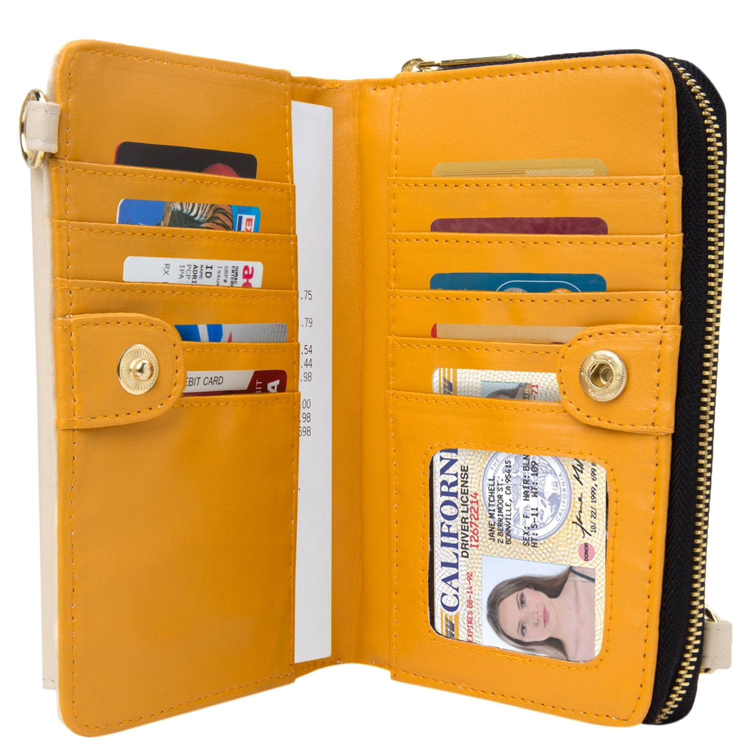 Venice II Clutch (Cream/Yellow)