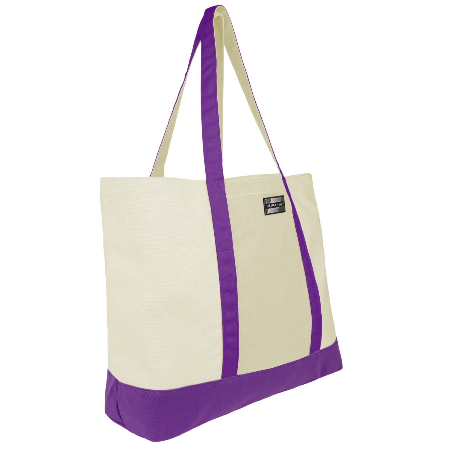 Isling Tote Bag (Natural/Purple)