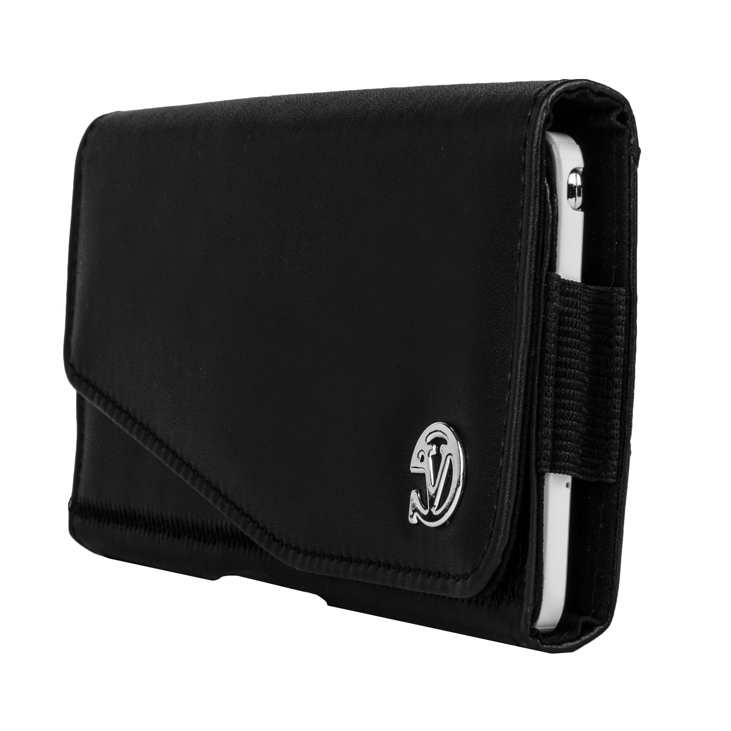 Horizontal Executive Textured Leatherette Belt Clips Holster Cellphone Mobile Case 