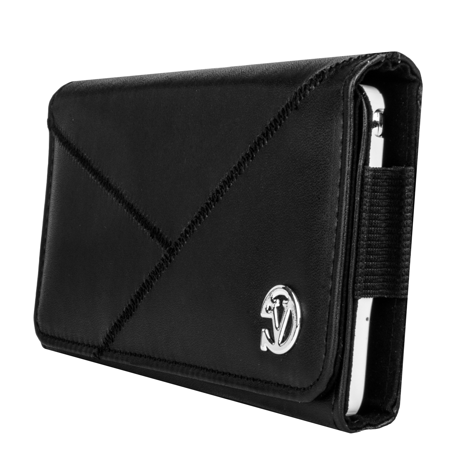 Travel Slim Horizontal Executive Textured Leatherette Belt Clips Holster Cellphone Mobile Case