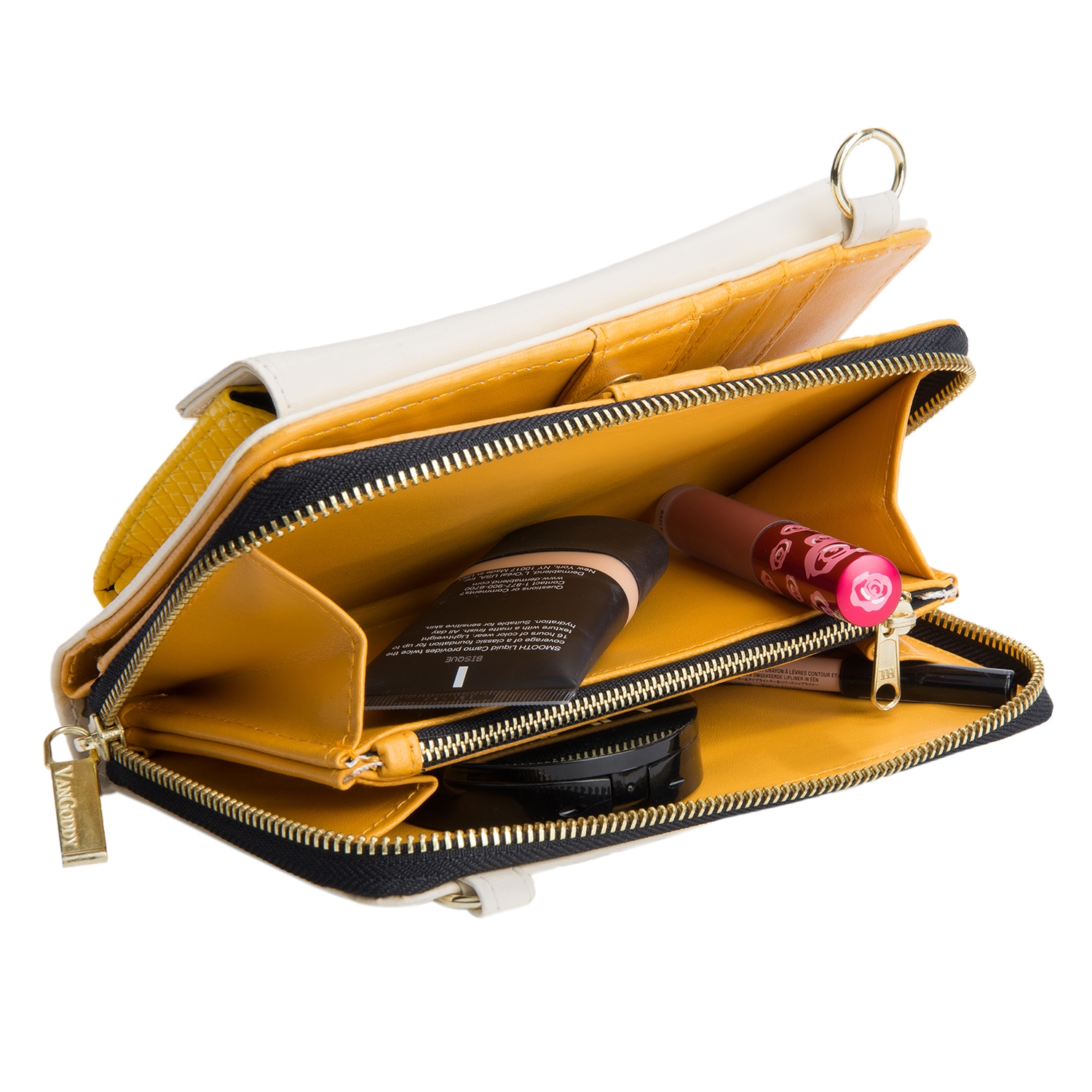Venice II Clutch (Cream/Yellow)